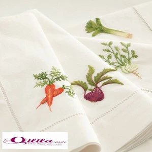 Hand Embroidered White Table Napkin