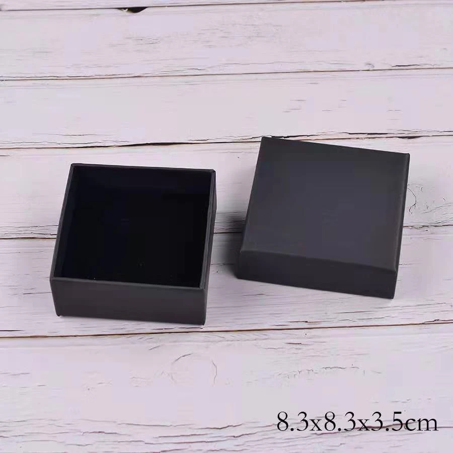 Handmade Custom Black Paperboard Jewelry Gift Box, Gift Cases, Gift Bags Packaging, Cardboard Necklace Rings Earrings Bracelets Gift Boxes