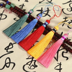 Handmade Mix Color Fashion 10cm Colorful Decorative Polyester Tassel Bag Accessories Fringe