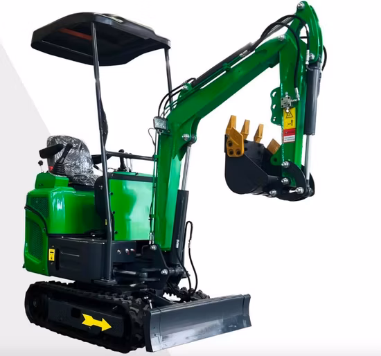 Hc12 1 Ton Mini Loader, Diesel Engine, Agricultural Small Excavator, Greenhouse Planting Trencher