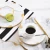 Hexagon Tableware White Marble Tray Marble hot Plates for Food with golden edge