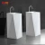 Import High Class Diamond Acrylic Solid Surface Freestanding Wash Basin Black/White Pedestal Sinks from China