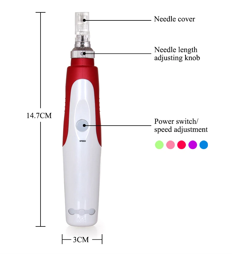 High frequency electric vibration microneedle derma pen