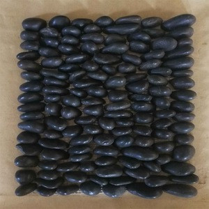 High polished natural black pebble stone for garden