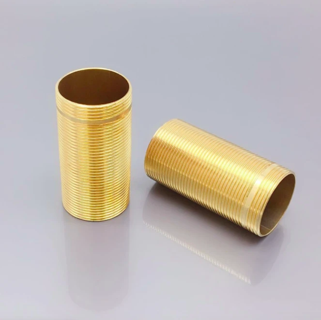 High precision cnc lathe threaded brass tube copper pipe