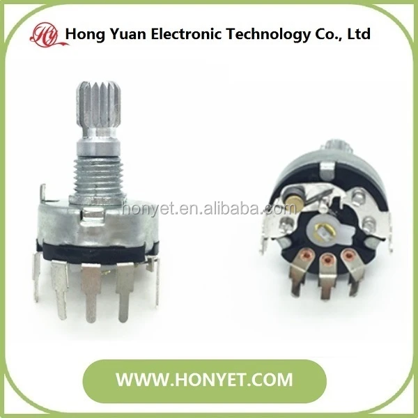 High quality 17mm rotary potentiometer with switch B10K
