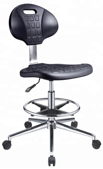 High quality adjustable PU leather swivel laboratory chair for lab furniture