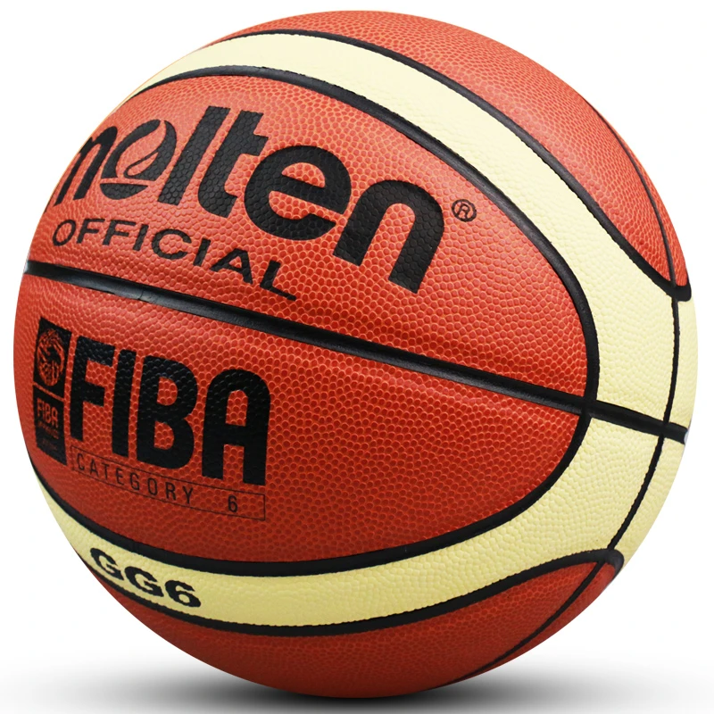 High quality  anti slip and wear-resisting PU Leather Official standard Size 6 Molten GG6 basketball ball basquetball