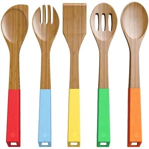 High Quality  Bamboo and Wood Nonstick Cooking Utensils
