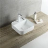High quality china cheap price sanitary ware matt white wash sink  bathroom counter top ceramic wash basin