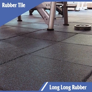High Quality Crossfit Rubber Gym Floor Tile/ Shock absorption recycled rubber tile