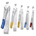 High quality EB type 3 ton 3meters white color lifting polyester flat lifting sling webbing sling