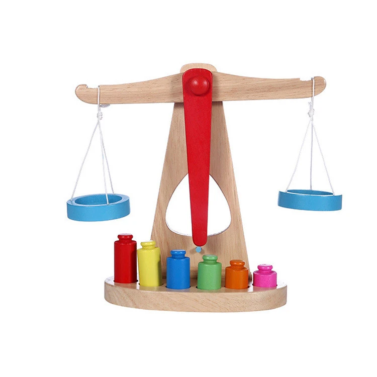 High quality educational kids wooden balance game scale toys for sale