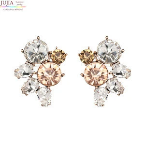High Quality fashion jewelry earrings of crystal avenue wholesale jewelry From yiwu agent