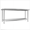 High Quality Flat Packing Cheap Stainless Steel Work Table with Adjustable Undershelf