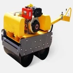 High quality Honda engine hand compact mini hydraulic double drum vibratory road roller