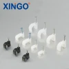 High quality pvc round Coaxial nail cable clip Plastic Nail 22mm PE