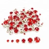 High Quality Silver Base Mixed Size Round Shape Sew on Rhinestones with Regular 4 Claw