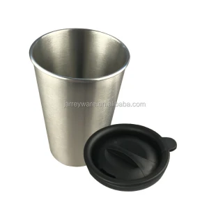 High Quality Single Wall Stainless Steel Cup With Lid 500ML