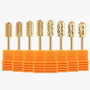 High Quality Smooth Round Gold Coated Tungsten Rotary Carbide Nail Drill Bit