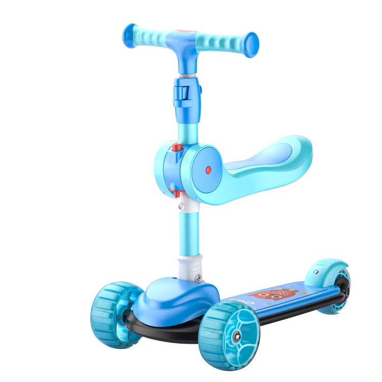 High quality T-bar three wheel kids scooters with rubber wheels