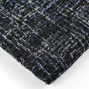 High quality tweed wool fabric women&#39;s polyester woven fancy fabric on hot sale