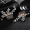High-quality Wholesale Long Simple Leaf Crystal Bridal Simple Wedding Hair Accessories For Bridal