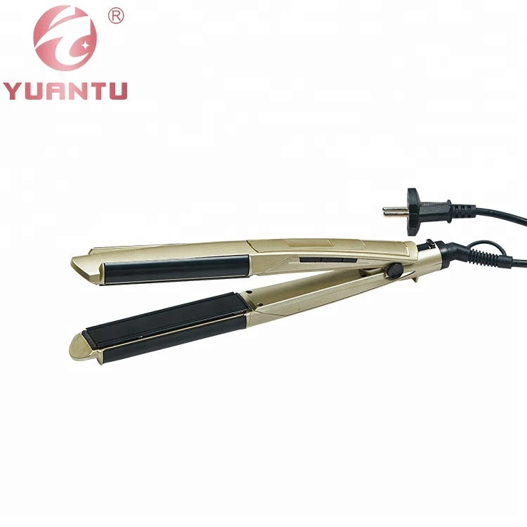 High quality wholesale oem titanium flat irons LED hair straightener