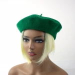 High Quality Women GirlWarm Hat Fashion Trendy Colour Woolen Beret Bennie Hats