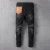 Import Hip Hop Jeans Men High Street Fashion Brand New Black Patch Embroidery Stretch Slim Fit Jeans Mens Summer Jeans from China