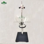 HJLab 2L-5L-10L  Glass Separatory Funnel Kit with all PTFE valves with stand