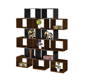 Home/ Office Display Shelf Flexible Combination Modern European Style Movable Wood Bookcase