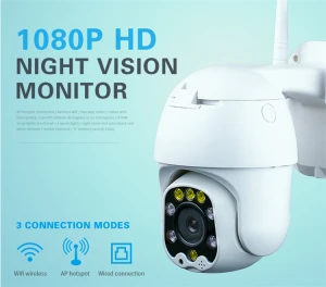 Home Outdoor Wireless Camera 5.0X Digital Zoom 2 MP Lens 1080P HD Wifi House Security Camera Easy Installation CCTV Cameras