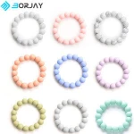 Hot new products for 2018 silicone teething imitation beads bracelet jewelry