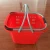 Import Hot Red  Plastic Retail Store Basket Supermarket Basket hand carry shopping basket for sale from China