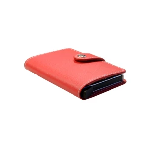 hot sale custom High Quality Metal business RFID Automatic aluminum alloy leather card holder