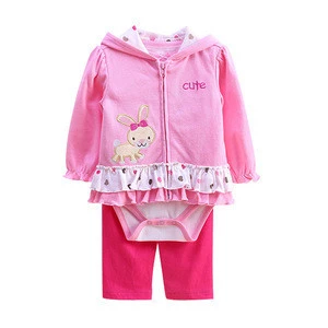Hot sale cute infant baby girl clothing newborn baby boy winter clothes outfits with coats and pants