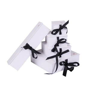 Hot sale elegant premium white jewelry packaging women gift box for jewelry display