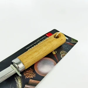 Hot sale high quality Rubber Wood Handle Kitchen Utensils tools Stainless Steel Wooden Handle cheese slicer