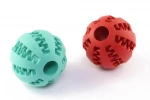 Hot Sale  Rubber Pet Treat Ball,Tooth Cleaner Dog Cleaning Chew Toys Indestructible Pet Toy
