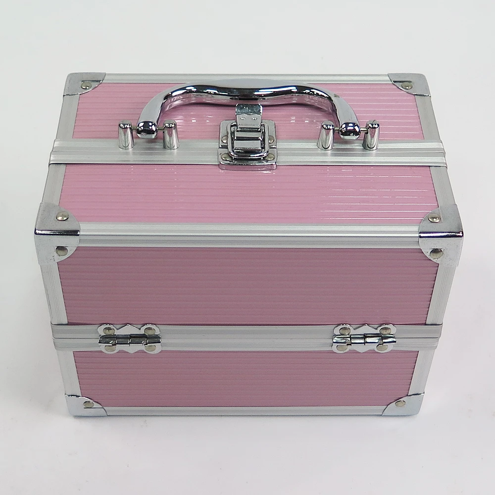 hot sale TRAVEL MAKEUP BOX girls Travel make up artist case Makeup traincase PINK COSMETIC CASE pink makeup case