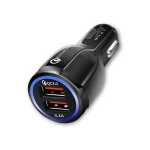 hot salenew white adjustable usb smart dual mini portable car charger
