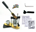 Hot sales 37mm 1.46'' pin badge set with rotating badge making machine and 100pcs  pin badge materials