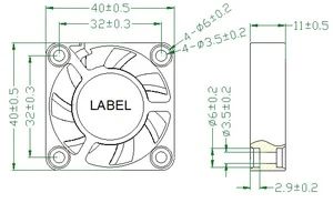 Hot sales 40x40x10 mm mini 24v dc ventilation fan