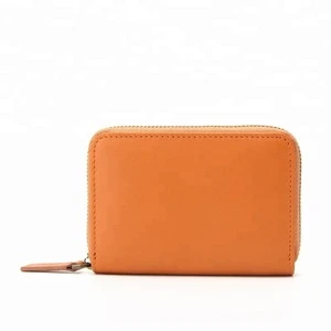 Hot Sales Fashion Custom Color Napa Leather Multi-Card Holder Wallet Mini Ladies Zipper Coin Purse