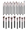 Hot Sell Pro 25pcs Makeup Brush Set Fashion Black Handle Gun Colour Tube Cosmetic Brush Set