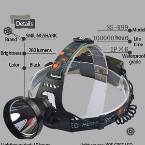 Hot Selling Waterproof LED XML-T6 Head light lamp torch Rechargeable Large Capacity Lithium Battery Headlamp for Camping