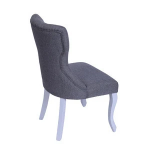 Hotel Fabric luxury Dining Chairs wood Armless Hotel Room Chair