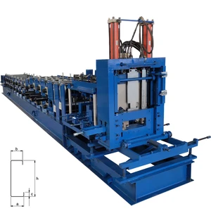 Hydraulic motor system Galvanized C purlin roll forming machine