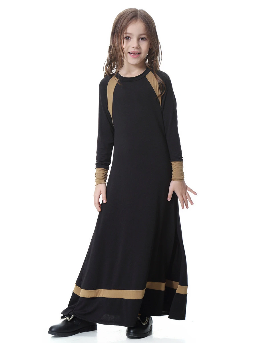 IHJ718 Muslim wear  Malaysian Girl Long Sleeve Dress Islamic clothing